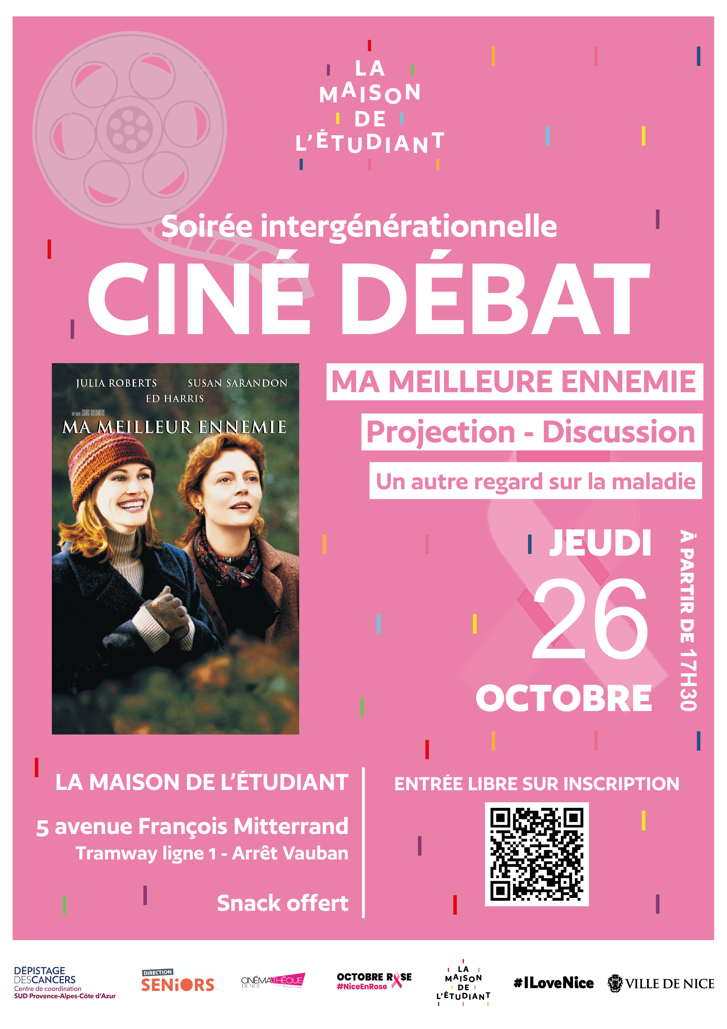  Ciné-débat "Ma Meilleure Ennemie" 26 octobre